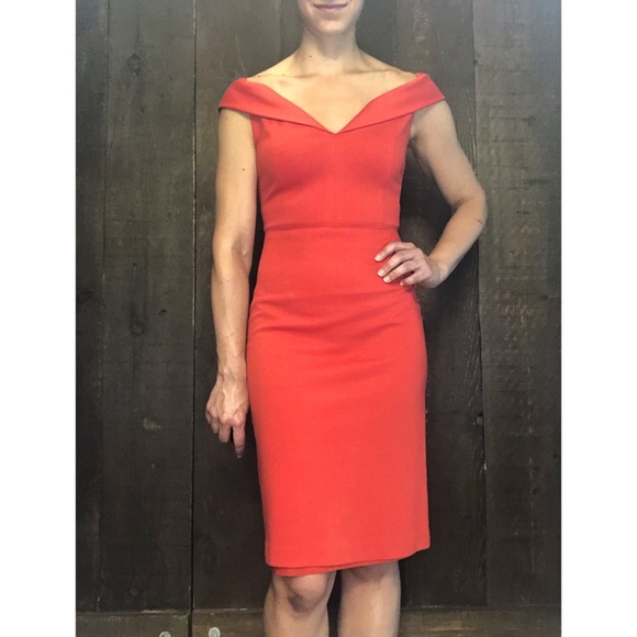 Alice + Olivia Sienna off the Shoulder Midi Dress 0 - Picture 9 of 11